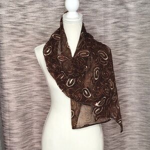 SOLOLA BROWN SHIMMER SCARF